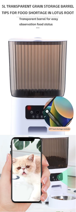 5L Pet Feeder Automatic Cat Feeder Smart Dog Food Dispenser.