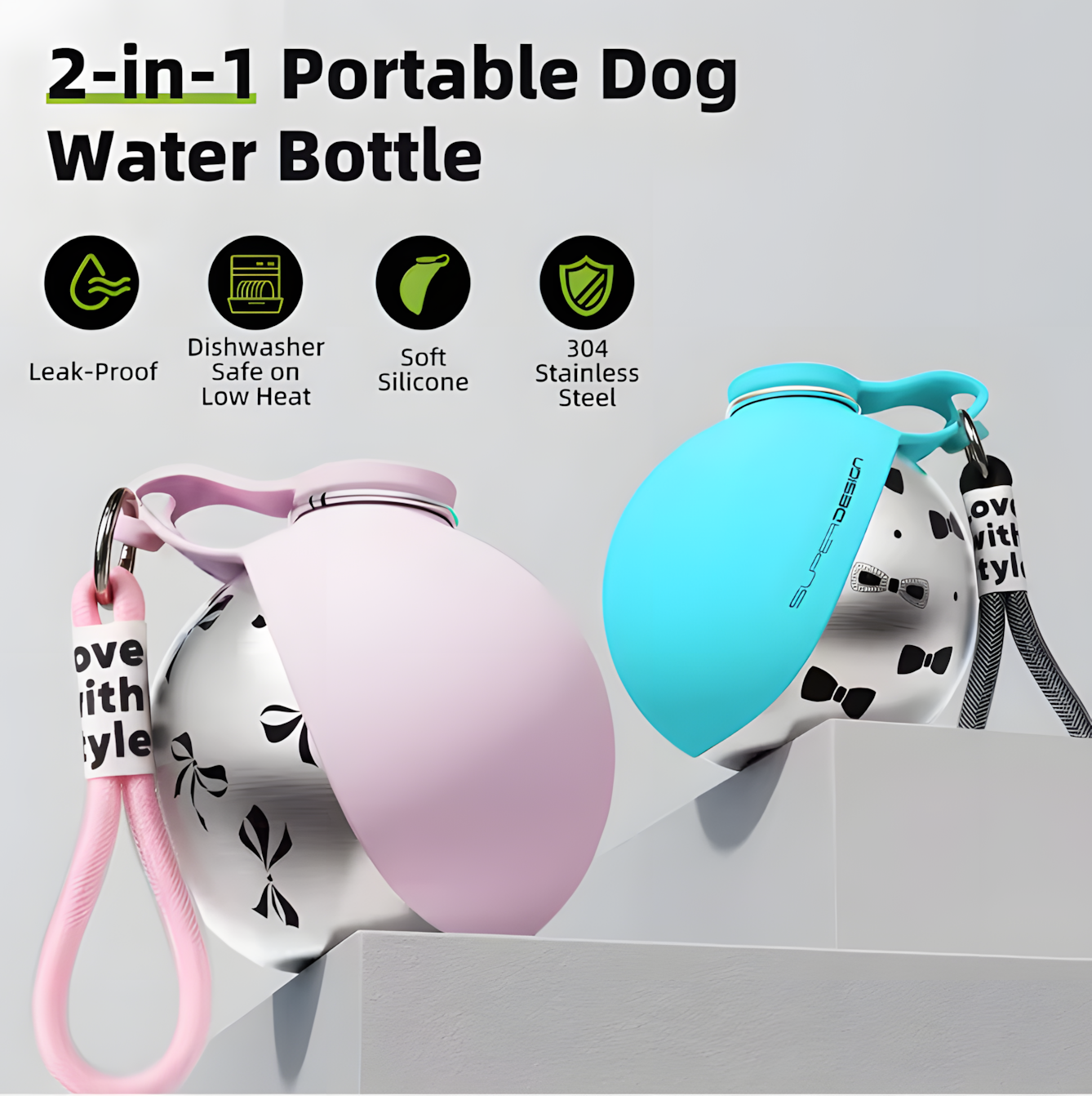 2-in-1 Water Bottle for Dogs
